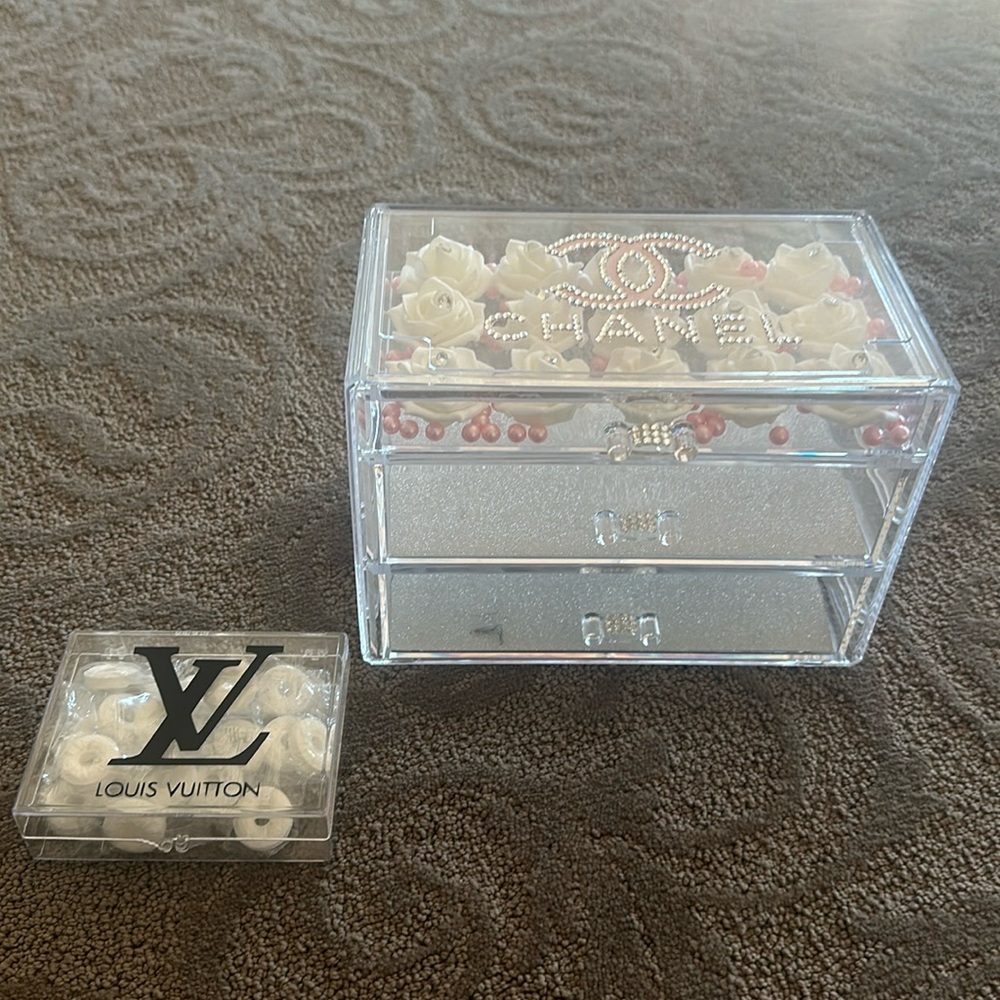 Chanel Jewlery box and Louis Vuitton box replica.